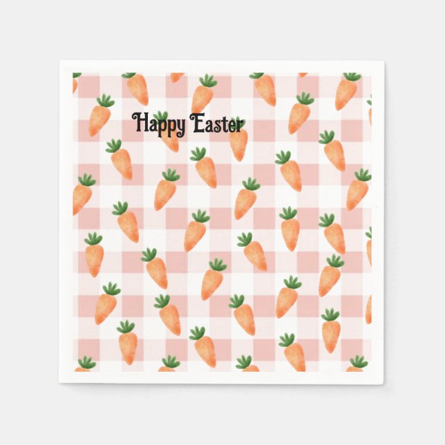 Guardanapo De Papel  Happy Easter Carrots (Frente)