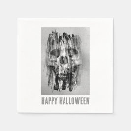 Guardanapo De Papel Happy Halloween. Distressed skull