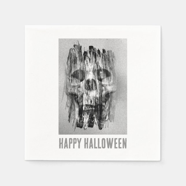 Guardanapo De Papel Happy Halloween. Distressed skull (Frente)