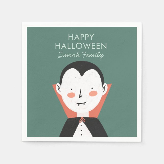 Guardanapo De Papel Happy Halloween Dracula (Frente)