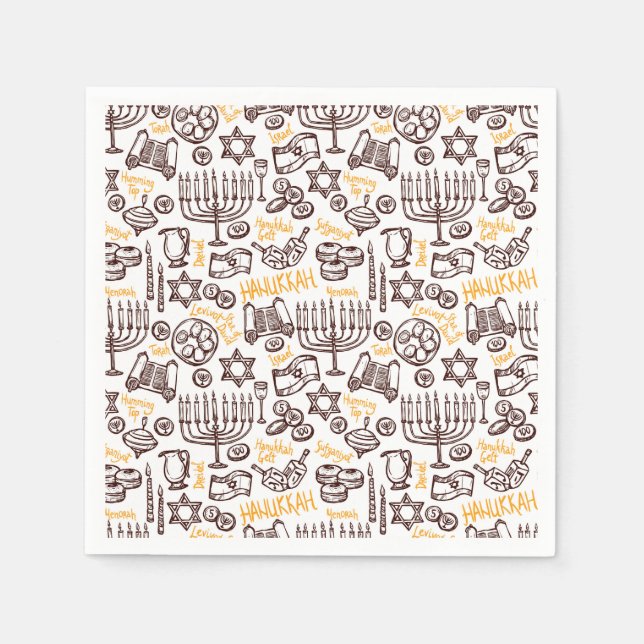 Guardanapo De Papel Happy Hanukkah (Frente)