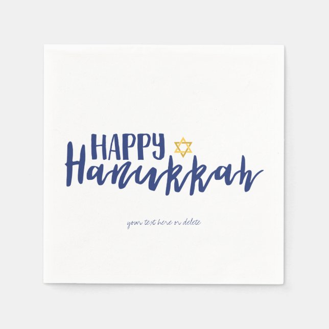 Guardanapo De Papel Happy Hanukkah Star: David Holiday Napkin (Frente)