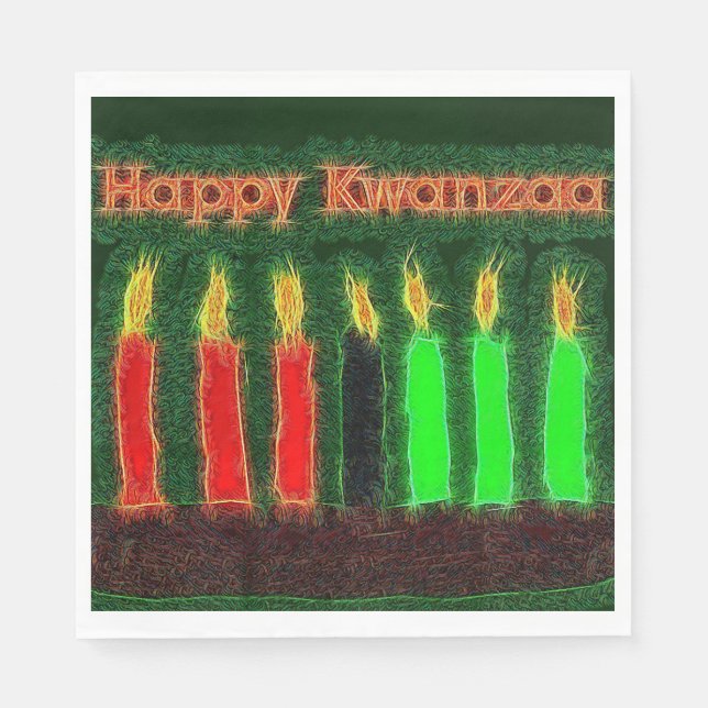 Guardanapo De Papel Happy Kwanzaa (Frente)