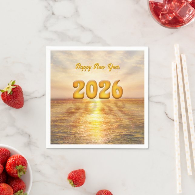 Guardanapo De Papel Happy New Year 2026 (customizable text) (Insitu)