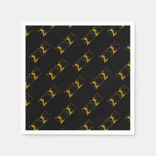 Guardanapo De Papel Happy New Year 2026 gold (Frente)