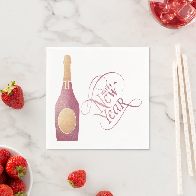 Guardanapo De Papel Happy New Year Party Sparkle Paper Napkin (Insitu)