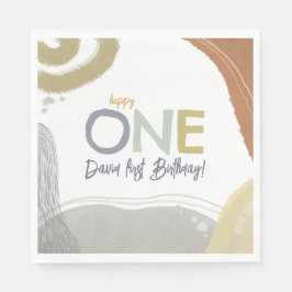 Guardanapo De Papel Happy One First Birday boy Paper Napkin