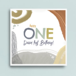 Guardanapo De Papel Happy One First Birday boy Paper Napkin