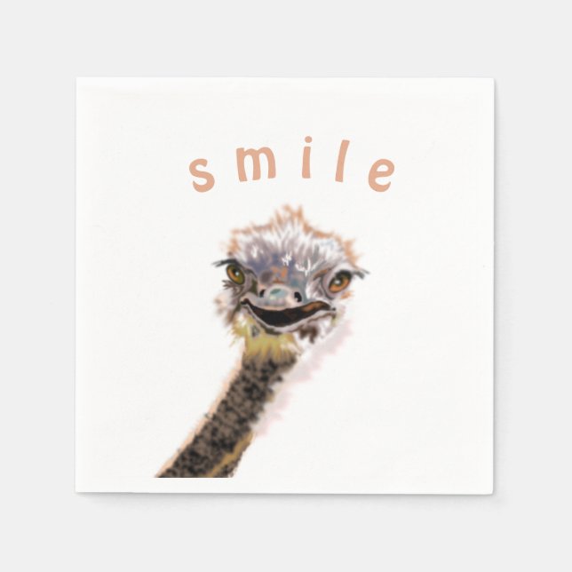 Guardanapo De Papel Happy Ostrich (Frente)