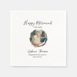 Guardanapo De Papel Happy retirement year name circle photo retired