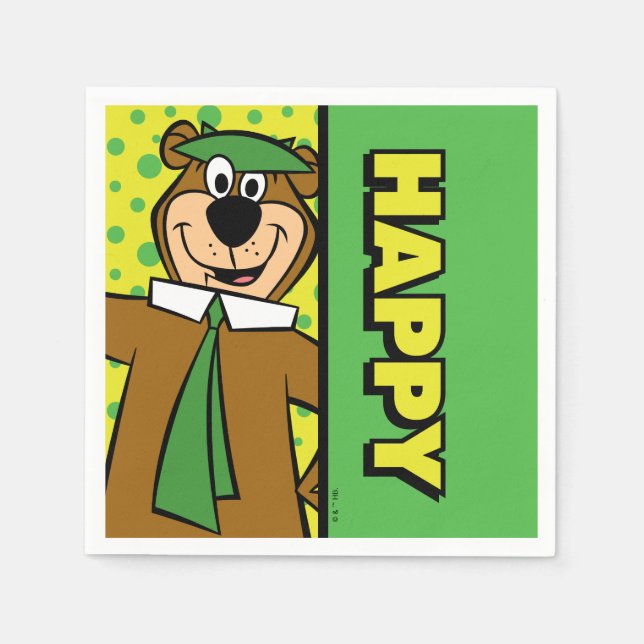 Guardanapo De Papel Happy Yogi Bear (Frente)