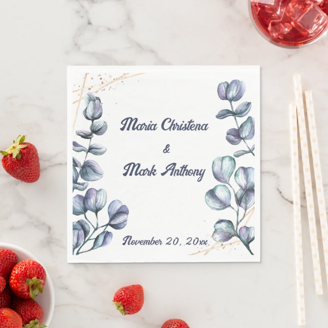 Guardanapo De Papel Harmonia de Flores Silvestres Casamento Personaliz (Insitu)