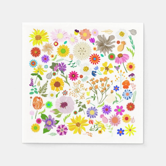 Guardanapo De Papel Harmonia floral em Springtime (Frente)