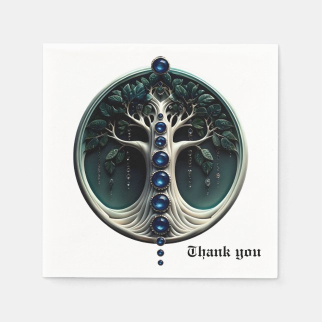 Guardanapo De Papel Harmonia na árvore mística da vida. (Frente)