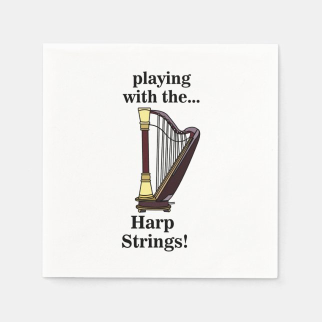 Guardanapo De Papel Harp Musical Instrumento Harp Party (Frente)