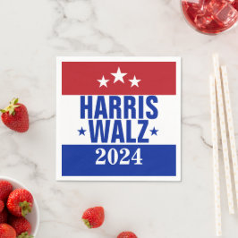 Guardanapo De Papel Harris Walz 2024 Campaign Red Blue