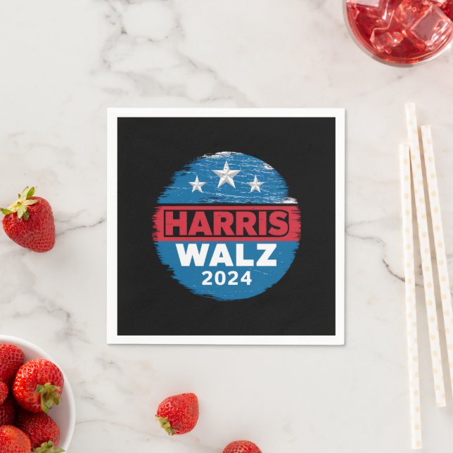 Guardanapo De Papel Harris Walz 2024 Eleição Kamala Harris Tim Waltz (Insitu)