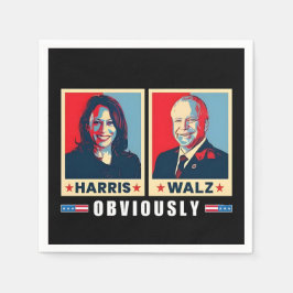 Guardanapo De Papel Harris Walz 2024 Obviamente