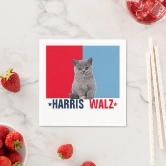 Guardanapo De Papel Harris Walz 2024 Obviamente Vermelho Azul