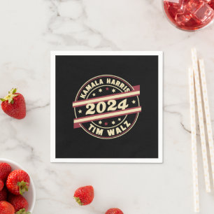Guardanapo De Papel Harris Walz 2024 para Presidente Patriótica Kamala
