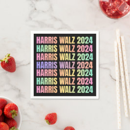 Guardanapo De Papel Harris Walz 2024 Rainbow