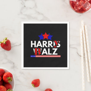 Guardanapo De Papel Harris Walz 24 Harry Balz 2024 Meme Democratic