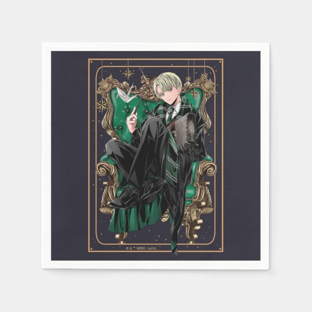 Guardanapo De Papel HARRY POTTER™ | Anime Draco Malfoy Seated (Frente)