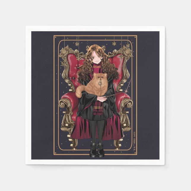 Guardanapo De Papel HARRY POTTER™ | Anime Hermione Granger Sentado (Frente)