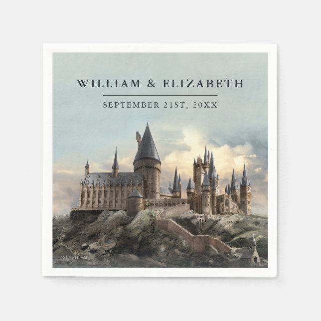 Guardanapo De Papel Harry Potter | Casamento no Castelo de Hogwarts (Frente)
