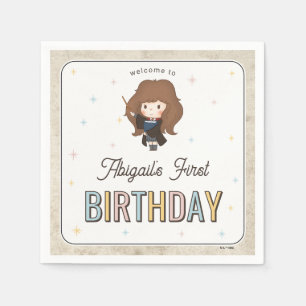 Guardanapo De Papel Harry Potter Chibi Hermione Mago Aniversário