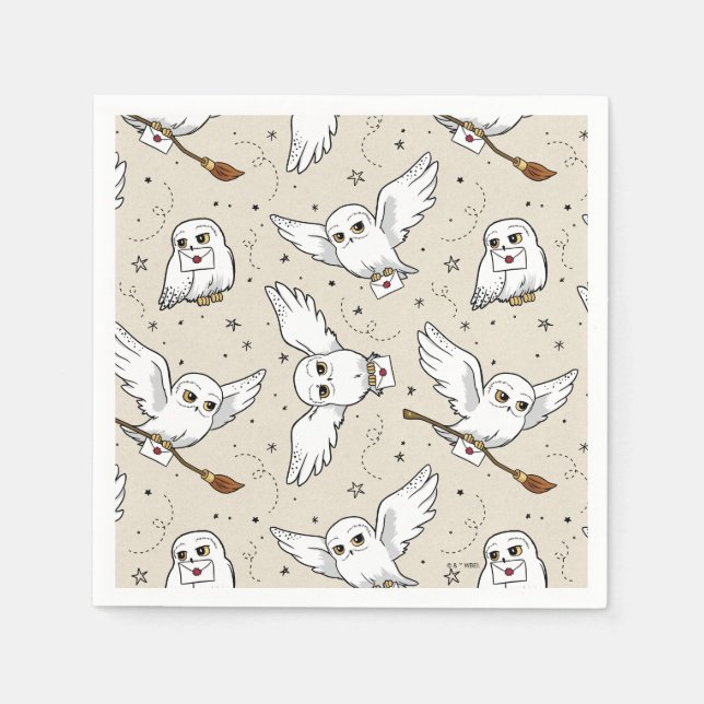 Guardanapo De Papel Harry Potter | Hedwig Pattern - Baby Shower (Frente)