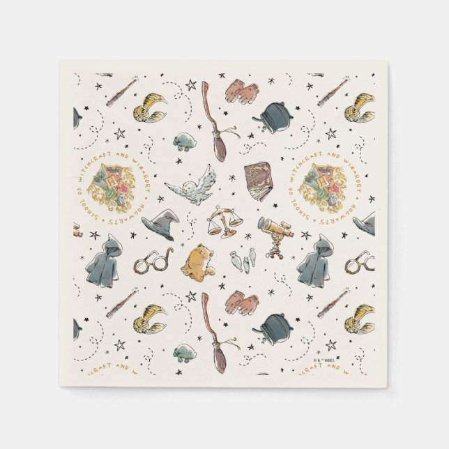Guardanapo De Papel Harry Potter Icons Pattern - Birthday (Frente)