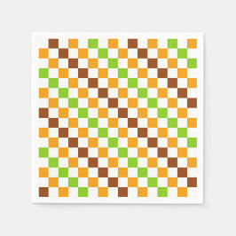 Guardanapo De Papel Harvest diagonal checkerboard pattern