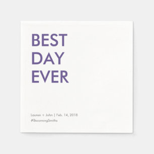 Guardanapo De Papel Hashtag personalizável para o melhor dia de todos