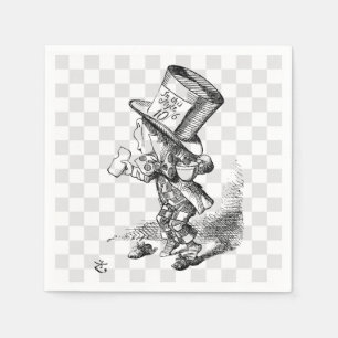 Guardanapo De Papel Hatter louco com biscoito e chá