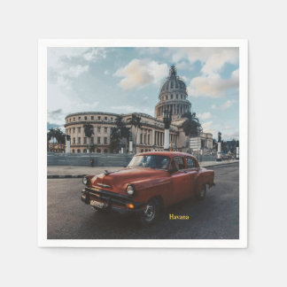 Guardanapo De Papel Havana Cuba Carro Clássico Antigo