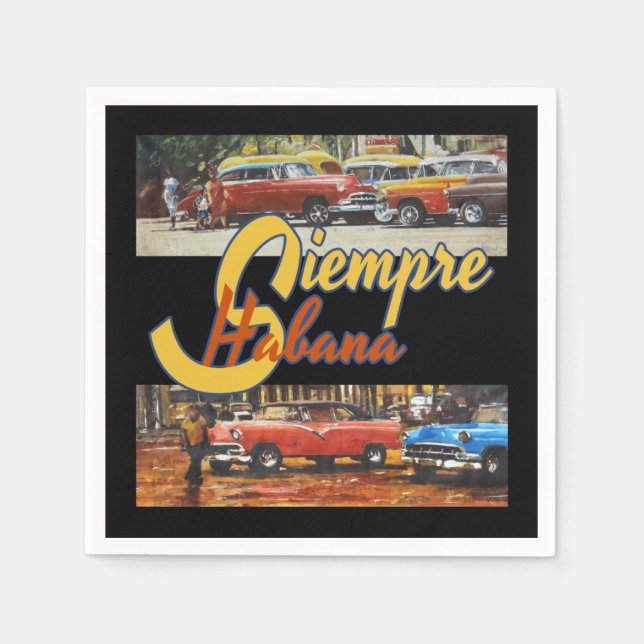Guardanapo De Papel Havana Cuba - Siempre Habana (Frente)