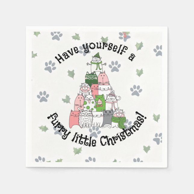 Guardanapo De Papel Have a furry little Christmas (Frente)