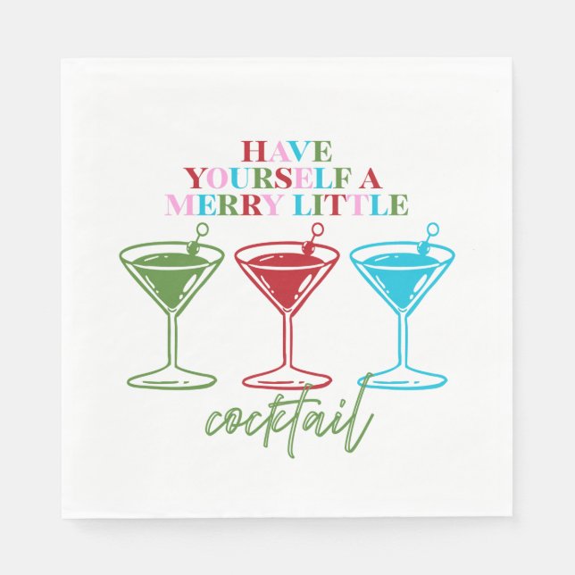 Guardanapo De Papel Have Yourself A Merry Little Cocktail Bachelorette (Frente)