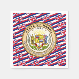 Guardanapo De Papel Hawaiian Flag & Seal, Flag of Hawaii