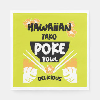 Guardanapo De Papel Hawaiian Poke Bowl Tako Poke