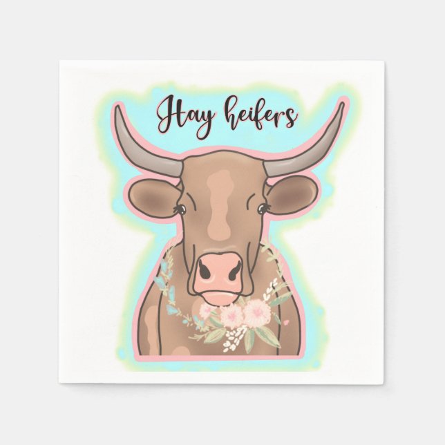 Guardanapo De Papel Hay heifers (Frente)
