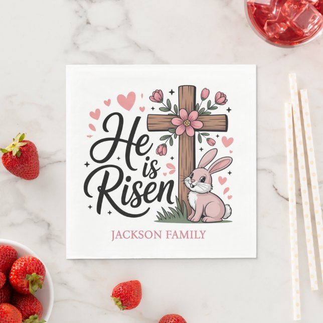 Guardanapo De Papel He is Risen! Easter Sunday Paper (Insitu)