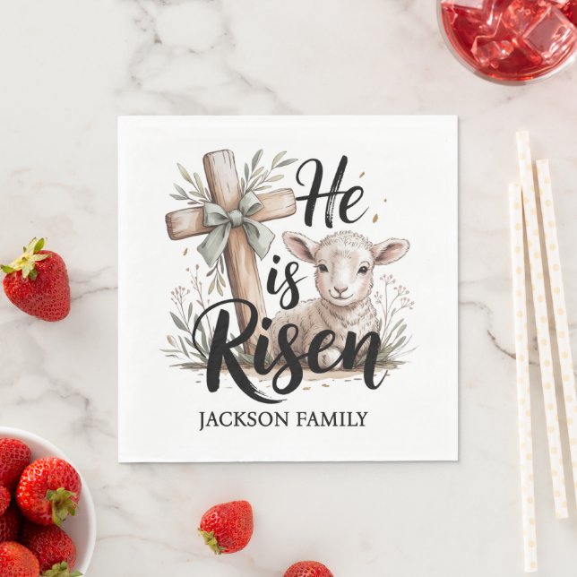 Guardanapo De Papel He is Risen! Easter Sunday Paper (Insitu)