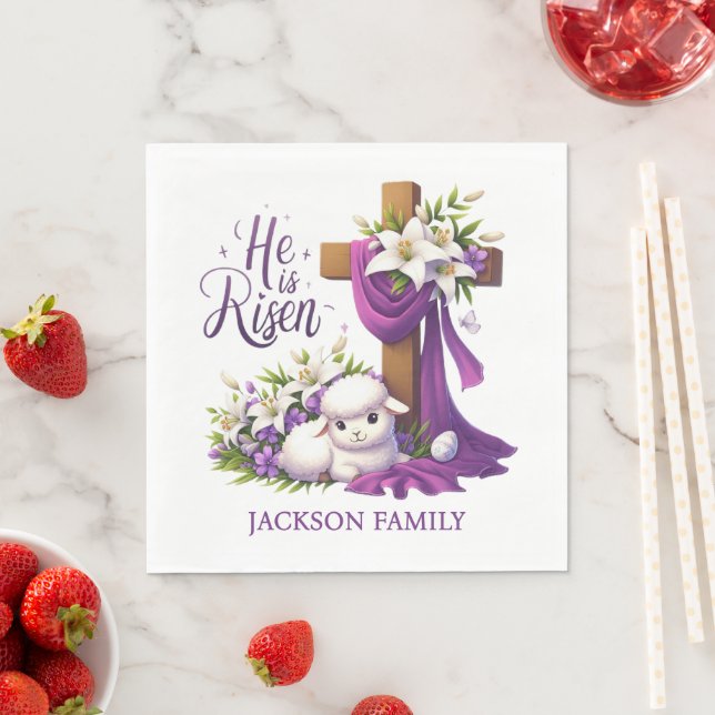 Guardanapo De Papel He is Risen! Easter Sunday Paper (Insitu)