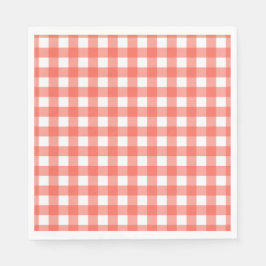 Guardanapo De Papel Heart Pizza Party Napkins | Red Checkered Italian