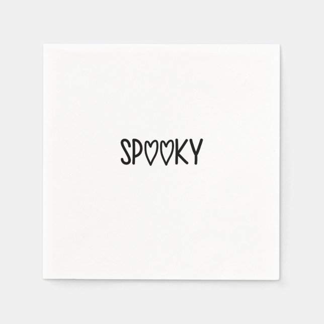 Guardanapo De Papel Heart Typography spooky (Frente)