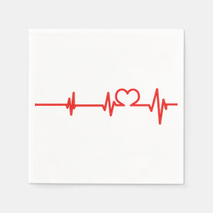 Guardanapo De Papel Heartbeat Love Line – Romantic Heartbeat