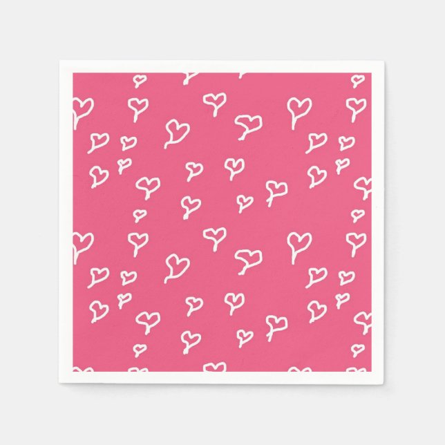 Guardanapo De Papel Hearts Paper Napkins (Frente)