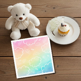 Guardanapo De Papel Heavenly Angel Halo Cloud Rainbow Napkins